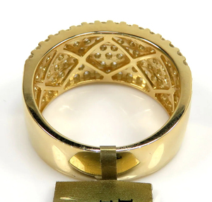 SHRAMAN JEWELS Anillo de Boda y Compromiso de Lujo con Diamantes de Moissanita, Plata 925 Bañada en Oro, Estilo Hip Hop Personalizado, Media Eternidad - Product Image 4