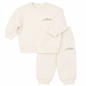 JALBEBE Set Felpa Unisex per Neonati, Manica Lunga, 95% Misto Cotone, Pantaloni Jogger Tinta Unita, Due Pezzi per Tutte le Stagioni - Product Image 4