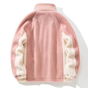 Chaqueta de invierno para hombre al por mayor, de forro polar Sherpa, con bloques de color, cremallera completa, abrigo cálido estilo Teddy, talla grande, estilo urbano, chaqueta de lana de cordero para hombre - Product Image 4