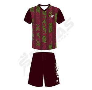 Ensemble d'uniformes de football tendance, respirant, 100 % polyester, haute qualité, pour joueurs de football, personnalisable pour équipe. - Product Image 2