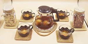 Posavasos de ratán elegantes hechos con fibras naturales ecológicas, perfectos para bodas rústicas, fiestas en casa y decoración de mesas de comedor. - Product Image 6