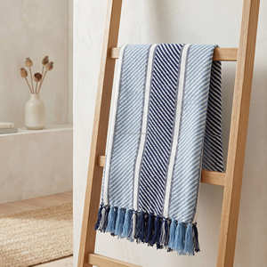 Minimalist Sage Green Textured Sofa Throw Premium Solid Woven Cotton <b>Blanket</b> Everyday Farmhouse Styling - Product Image 2
