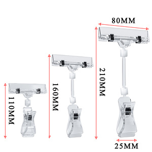 Porte-étiquette de prix personnalisé Clip d'affichage en plastique transparent Clip Pop Porte-enseigne PVC Porte-prix pour étiquette d'étagère de supermarché - Product Image 3