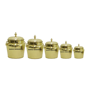 Juego de Recipientes para Té, Azúcar y Café de Acero Inoxidable Dorado |   Caja de Almacenamiento de Alimentos, Contenedor, Artículo de Cocina Árabe, Decoración para Eid, Regalo para el Ramadán del Golfo - Product Image 3