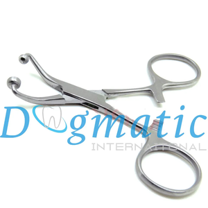 Pinza de sujeción Backhaus de 11 cm, manual, de acero inoxidable, para instrumentos quirúrgicos veterinarios reutilizables - Product Image 3