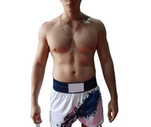 Pantalones Cortos de Satén para Hombre, Estampado Galáctico, Cintura Elástica, Secado Rápido, Estilo Casual, Talle Medio, Tejido Elástico - Product Image 1