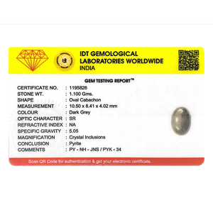 Natural Pyrite Gemstone 5.5 Carat Certified Wholesale Pear Cut - Product Image 4