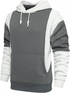 Sweat à capuche unisexe de chasse, couleur unie, manches longues, en coton, pull-over, pour l'automne, design uni teint pour adulte - Product Image 5