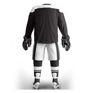 Uniforme de hockey sur glace en gros, fabriqué avec un matériau respirant assurant confort et mouvements athlétiques flexibles, personnalisable - Product Image 4