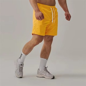 <b>Men</b> White Solid Polyester Swim <b>Trunks</b> Regular Fit Woven Drawstring Shorts Breathable Sport Style - Product Image 5