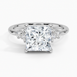 Anillo BOJ 0153 con Corte Princesa, Plata 925, Engaste de Puntas Tipo Espejo, Anillo Solitario con Diamante de 2ct, Color D, VVS1, Moissanita GRA, Precio Bajo en Oferta - Product Image 1