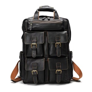 Ultimate <b>Waterproof</b> Leather <b>Backpack</b> Anti-Theft Vintage Laptop Rucksack Genuine Leather Luxury LBP-0437 - Product Image 2
