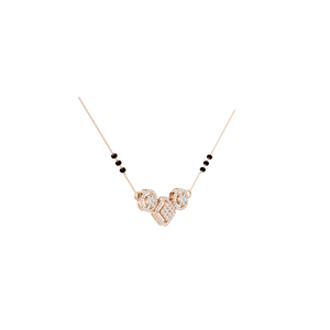 Collar Aarinya con Certificado IGI, Oro 9K, Diamante Cultivado en Laboratorio, Halo Redondo, Cadena con Cuentas, Chapado en Oro, para Mujer, Regalo de Boda, Mangalsutra - Product Image 6