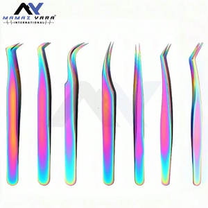 Juego de Pinzas de Acero Inoxidable de Precisión para Extensión de Pestañas, Multicolor, Uso Profesional, Herramientas para Pestañas en Bolsa, Juego de 4 Piezas de Alta Calidad - Product Image 6