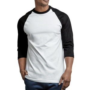 Breathable Athletic Mens Raglan Sleeve T-shirt Quick Dry Two Tone <b>Baseball</b> Tee Workout Activewear Custom Logo Sports Clothing - Product Image 4