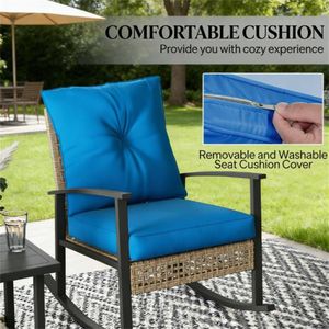 Set di Mobili da Bar in 3 Pezzi Blu per Cortile e Giardino - Product Image 4