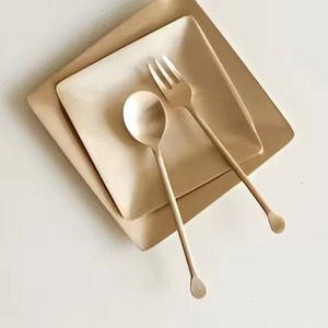 ชุดช้อนส้อมทองเหลืองคลาสสิก ชุดอุปกรณ์รับประทานอาหารหรูหรา ชุดเครื่องครัวตกแต่งโต๊ะอาหารสุดหรู สำหรับร้านอาหารและโรงแรม - Product Image 3