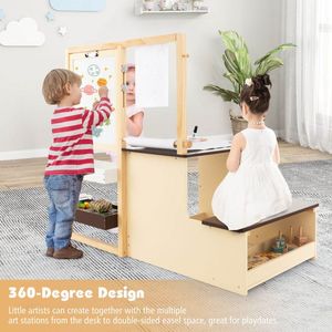 Set tavolo e panca in legno per bambini centro d'arte per uso mobili per bambini - Product Image 6