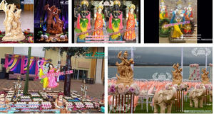 Coloré 3D Radha Krishna Cadre Décoration Indien Radha Krishna Thème Fibre Cadre pour Décor Royal Mariage Radha Krishna Cadre Royaume-Uni - Product Image 3