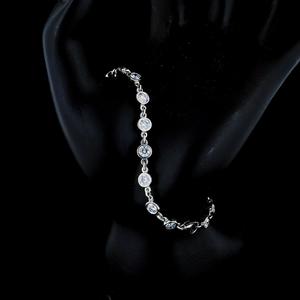 Pulsera de Plata de Ley 925 con Diamantes Cultivados en Laboratorio, Certificados por IGI, de Lujo, con Brillo Premium - Product Image 4