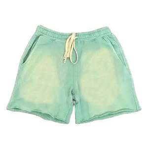 Pantalones Cortos de Malla para Hombre con Estampado Puff Personalizado, Serigrafía Vintage 3D, Forro Polar Sólido, Efecto Desgastado por el Sol, 100% Poliéster, Lavado Ácido con Efecto Piedra - Product Image 3