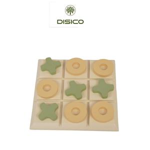 DISICO เกมไม้ติ๊กแท็กโทสำหรับเด็ก 3-6 ปีของเล่นเพื่อการศึกษาสำหรับทุกเพศพร้อมชิ้นสีเขียวและสีเหลือง - Product Image 1
