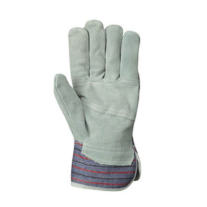 Gants de travail en cuir personnalisés avec logo, à bas prix, pour la sécurité des mains des hommes. - Product Image 3