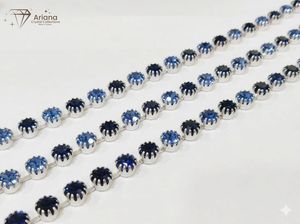อารีอาน่า พรีเมียม คริสตัลไรน์สโตนแบบ 8 มม. 12 ขา ประดับขอบถ้วยด้วยเพชรดำ เพอริดอท เอมเมอรัลด์ ไลท์แซฟไฟร์ ไลท์เซียม - Product Image 3