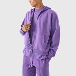 Conjunto de Sudadera con Capucha y Pantalones Anchos con Cremallera para Hombre, Estilo Urbano, Personalizable con Logotipo, Venta al Por Mayor - Product Image 5