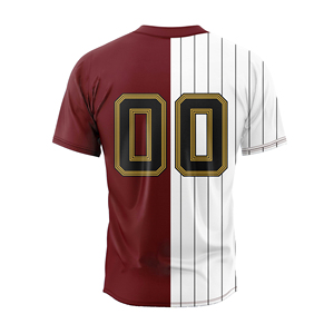 Men's Gradient Baseball Jersey Short Sleeve Button Front 07 Print Breathable <b>Polyester</b> Sport Apparel Adult Regular Fit - Product Image 4