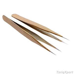 Pince à épiler de précision en forme de C, pointe dentelée, acier inoxydable, courbée, longueur 10 mm, pour extensions de cils 3D volume - Product Image 6