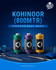 Hilo de Coser Kohinoor de 800 Metros, Hilo de Poliéster de Alta Resistencia para Sastrería, Bordado y Costura Industrial - Product Image 1