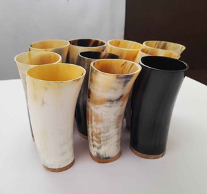 Vasos de chupito hechos a mano con cuerno de búfalo tallado, modernos y ecológicos, para agua y vino, de Perfect Enterprises - Product Image 6