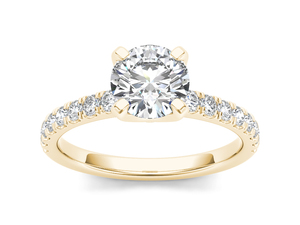 Anillo Solitario Clásico de Diamante Cultivado en Laboratorio de 1 Quilate, Oro Sólido de 14K, Corte Brillante Redondo VS VVS EF, para Uso Diario, Boda, Estilo Moderno - Product Image 1