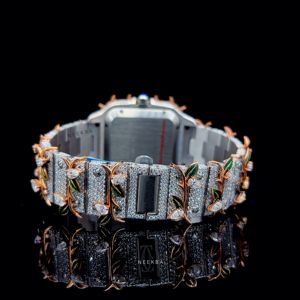 Reloj Moissanite Thorn Edition-Reloj de mano con diseño de hojas inspirado en la naturaleza Moissanite Thorn de un proveedor indio de confianza - Product Image 6