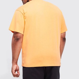 Camisetas Extra Grandes para Hombre con Logotipo Personalizado al por Mayor, Camisetas Extra Grandes Informales de Color Sólido 100% Algodón - Product Image 2
