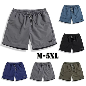 Pantalones Cortos Deportivos para Correr y Gimnasio, Personalizados, de Compresión, para Entrenamiento, Ejercicio, Fitness, Deportes, de Poliéster y Nailon, para Hombre, Negros con Estampado - Product Image 5