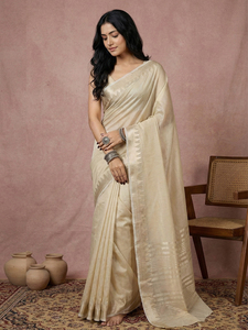 Sari de Algodón Elegante Dhwaja Export con Blusa para Fiestas y Diwali, Largo Regular, Secado Rápido, de Gujarat - Product Image 3