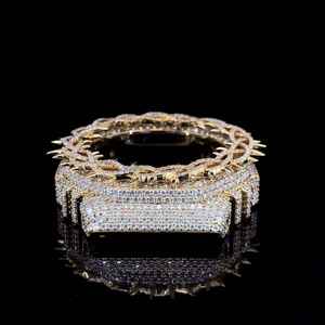 Montre personnalisée Starspire Jewels modèle 6900, boîtier GShock certifié GRA, testeur de diamants, moissanite glacée couleur D VVS, argentée - Product Image 6