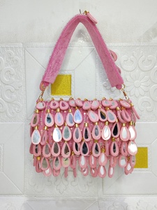 Designer Elely Handcrafted Crystal Stone <b>Beaded</b> Embroidery Flap Closure Clutch Bag Luxury Accessory Bridal Evening Occasions - Product Image 1