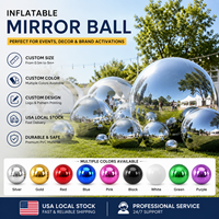 Ballons Miroir Géants Gonflables Métalliques Décoratifs Brillants
