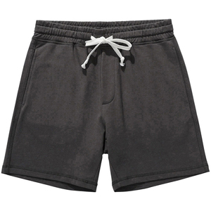 <b>Men</b> High Quality 100% Polyester Solid Sweat <b>Shorts</b> Casual Loose Sportswear Running Athletic Eco-Friendly Breathable <b>Black</b> - Product Image 5