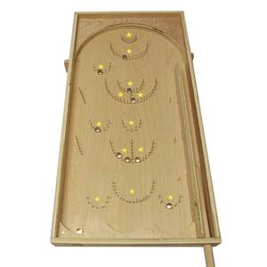 Jeu de flipper en bois fait main, classique et vintage, bagatelle de bureau pour enfants et adultes, en bois de qualité supérieure, cadeau décoratif de table - Product Image 2