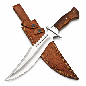 Couteau de chasse artisanal haut de gamme à lame fixe, tranchant, confortable et ergonomique, en acier inoxydable, avec manche en bois, OEM disponible - Product Image 5