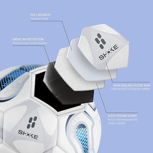 Ballon de Football en PVC PU TPU de Taille Officielle de Qualité d'Entraînement avec Football Imprimé de Logo Personnalisé - Product Image 1