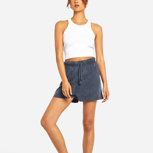 Shorts cargo en toile pour femme, taille basse, avec cordon de serrage, formels, imperméables, écologiques, motif léopard, poches, ODM - Product Image 2