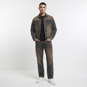 Men <b>Denim</b> Jeans Tracksuit Bottom Streetwear Fashion <b>Denim</b> <b>Jacket</b> Pants Set Men's Manufacture Street Style <b>Denim</b> Tracksuit Mens - Product Image 5