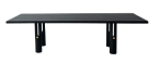 Table à manger rectangulaire en bois traditionnelle avec pieds en métal, design minimaliste stable pour l'ameublement de la maison - Product Image 1