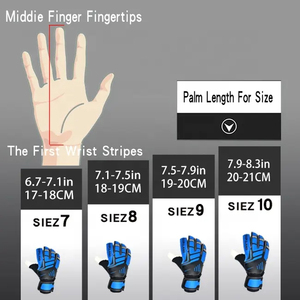 Football Goalkeeper <b>Gloves</b> Full Finger Non-Slip Breathable PU Material Pull-On Closure Wrist Length Unisex Sports <b>Gloves</b> - Product Image 6