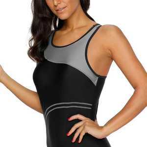 Traje de Baño Bikini para Mujer, Cuello Alto, Parte Inferior Tipo Falda, Spandex/Nylon, Resistente al Viento, Impermeable, Transpirable, Secado Rápido, Servicio OEM Personalizado - Product Image 6